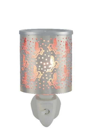 Silver Fairies - Night Light with Pink Insert