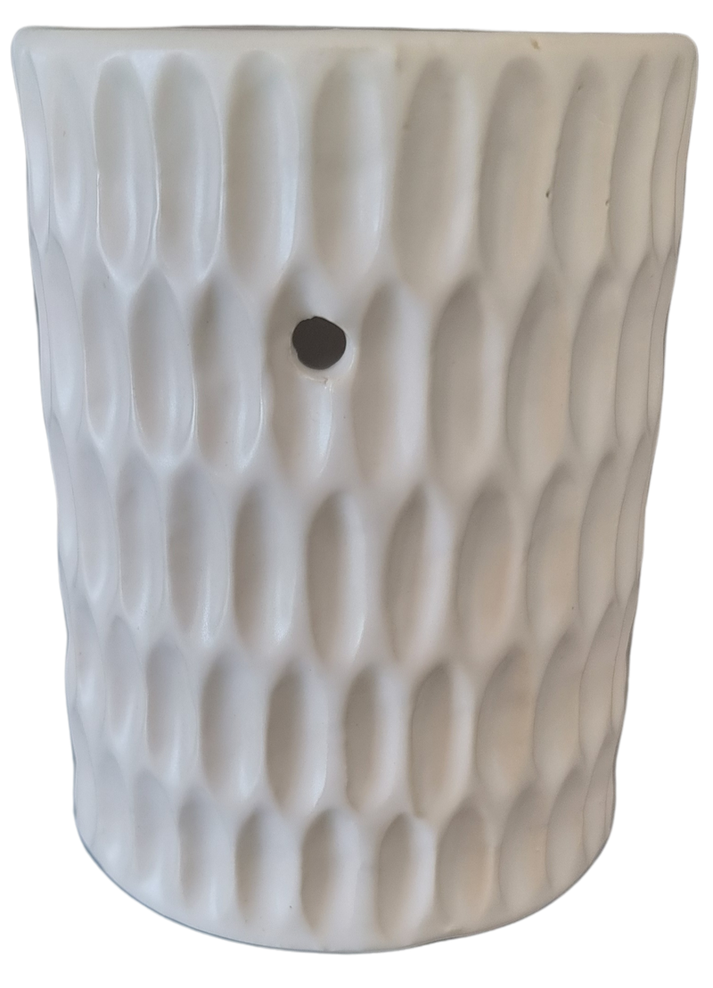 Dimple Tealight warmer. (White) SH17990C - 5 INCHES TALL
