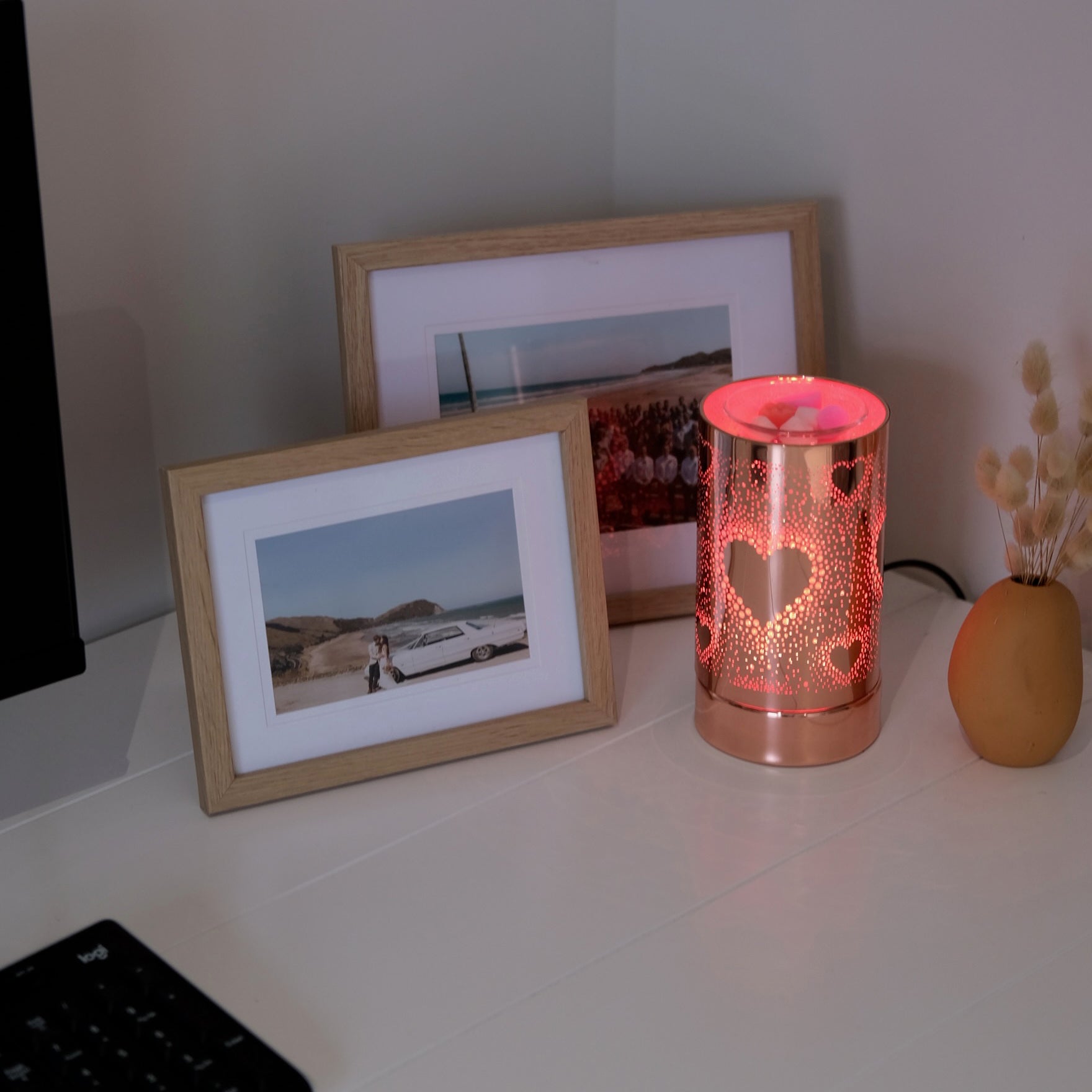 WARMER OF THE MONTH Rose Gold Heart LED Warmer