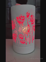 White Roses - Touch Warmer with Red insert