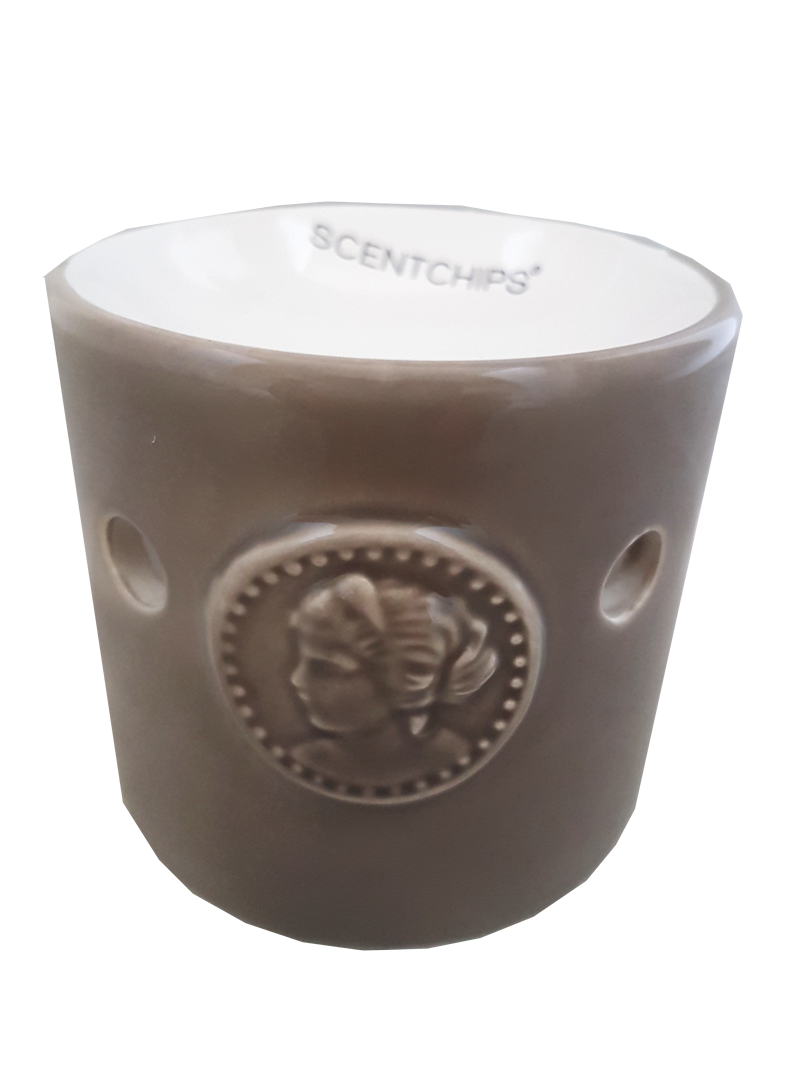 Lady Head Scentchip Tealight warmer. (Beige)